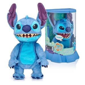 Lilo & Stitch Real FX Disney Stitch Animatronic Puppet 18” Interactive Plush Toy